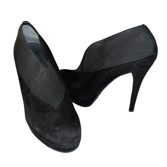 Stuart Weitzman “Greatneck” Platform Pump Black Suede | Size 7.5 - Picture 1 of 11